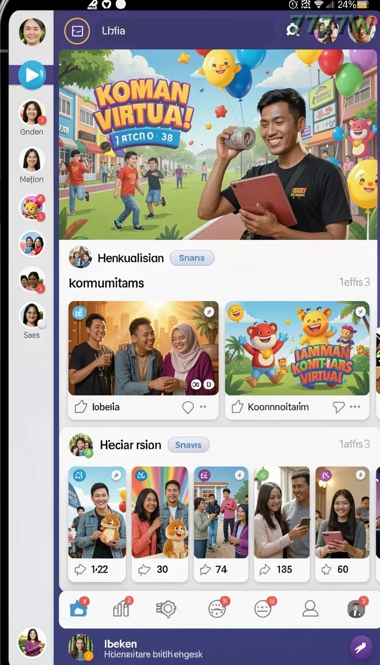 Cuplikan layar JNT777 — aktivitas